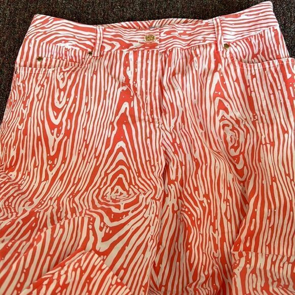 J. McLaughlin coral and white pants 8 - Picture 4 of 7